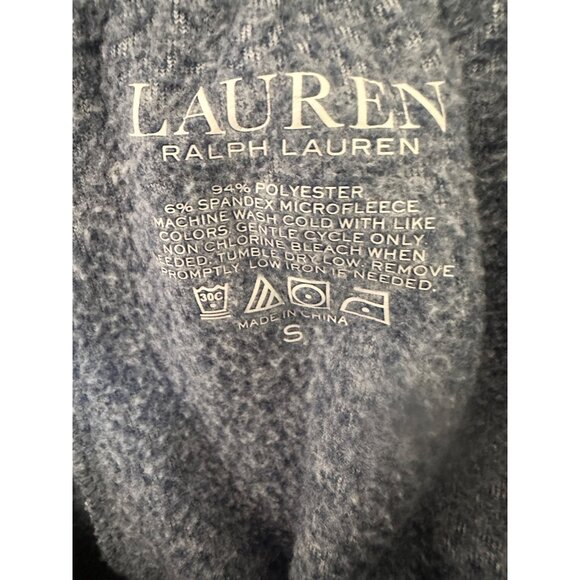Lauren Ralph Lauren Fleece Sweater and Pants Set Womens Small Blue Preppy Cozy - Picture 4 of 16